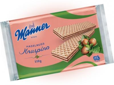 Вафли Manner Knuspino с ореховым кремом 110 гр